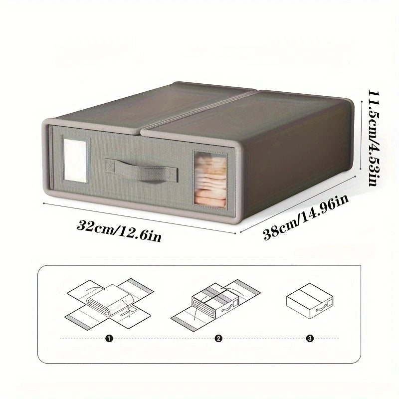 1pc sheet storage box Clothing Fabric sheet four-piece storage wardrobe blanket quilt cover cationic storage box